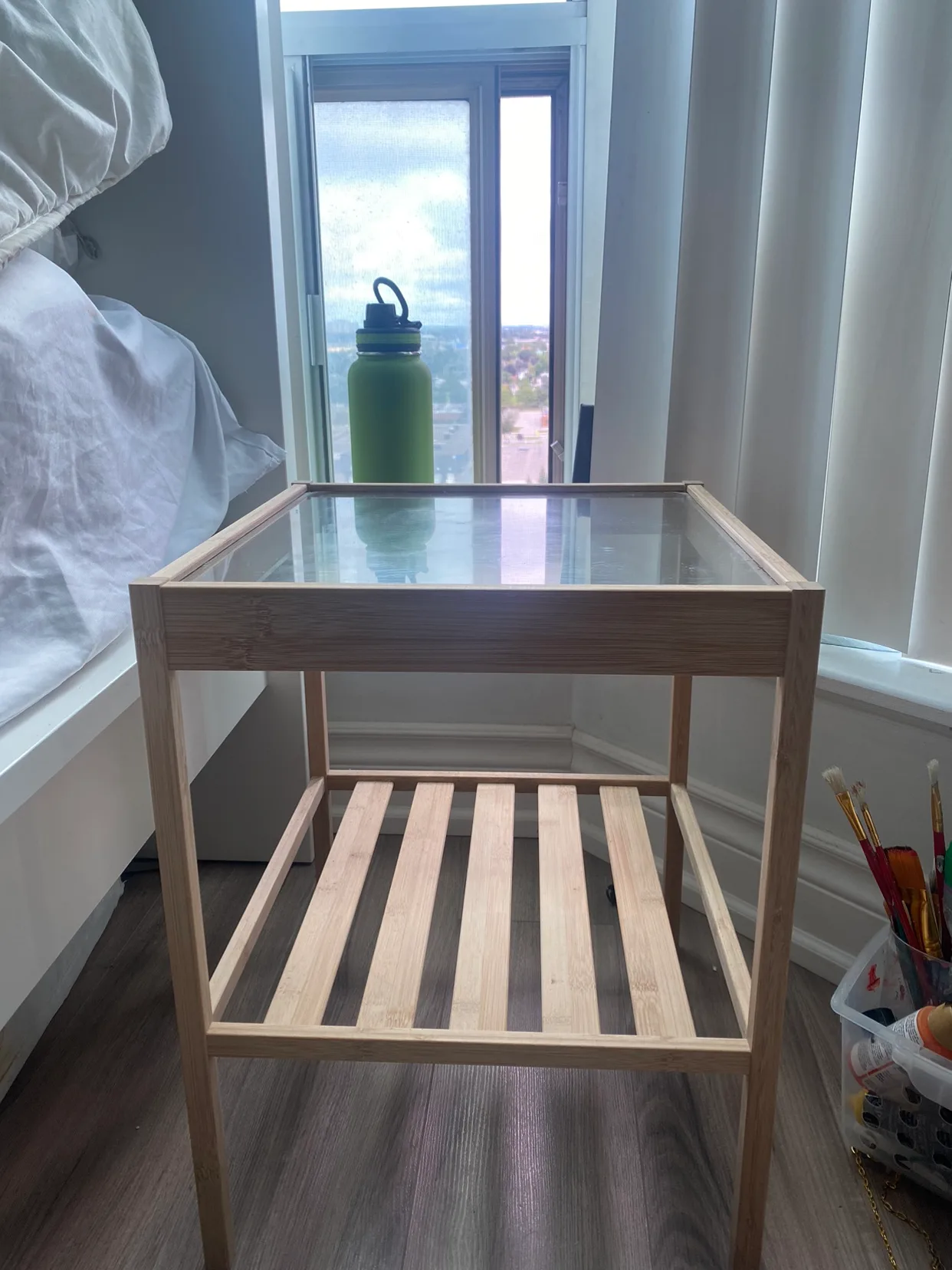 Small Glass Top Side Table thumbnail