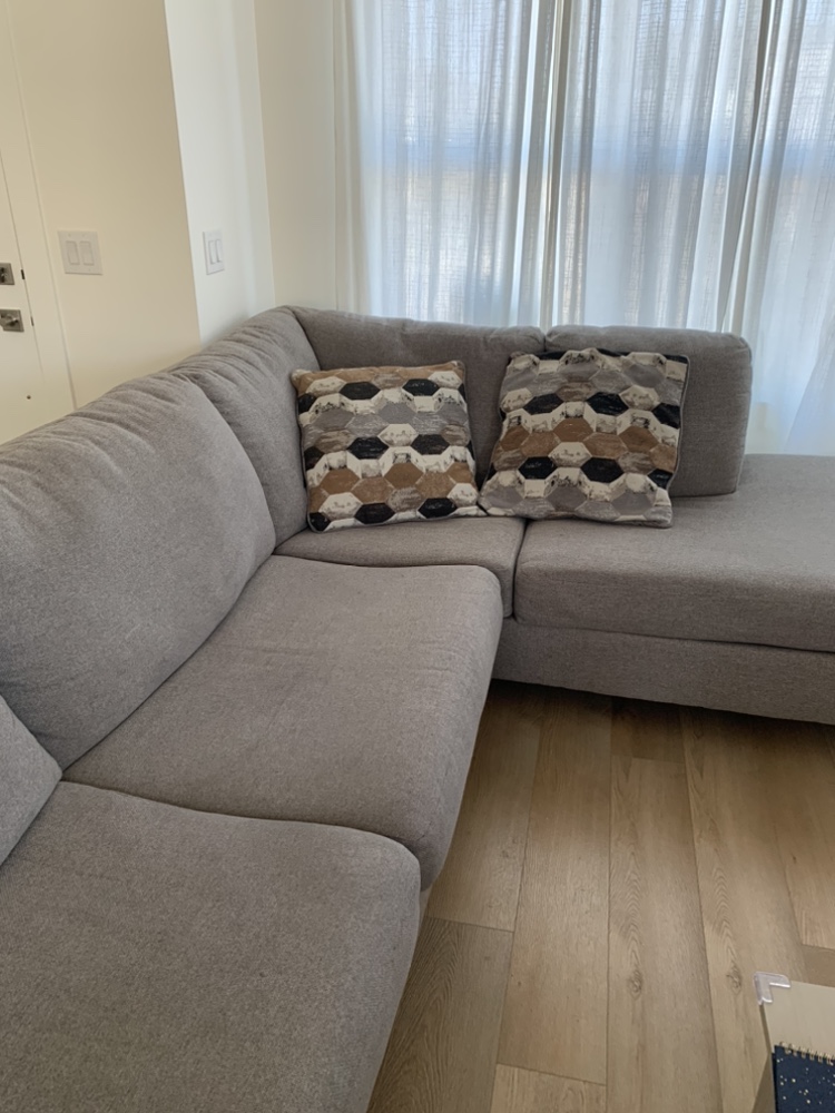 Grey Sectional Sofa with Chaise - photo 2