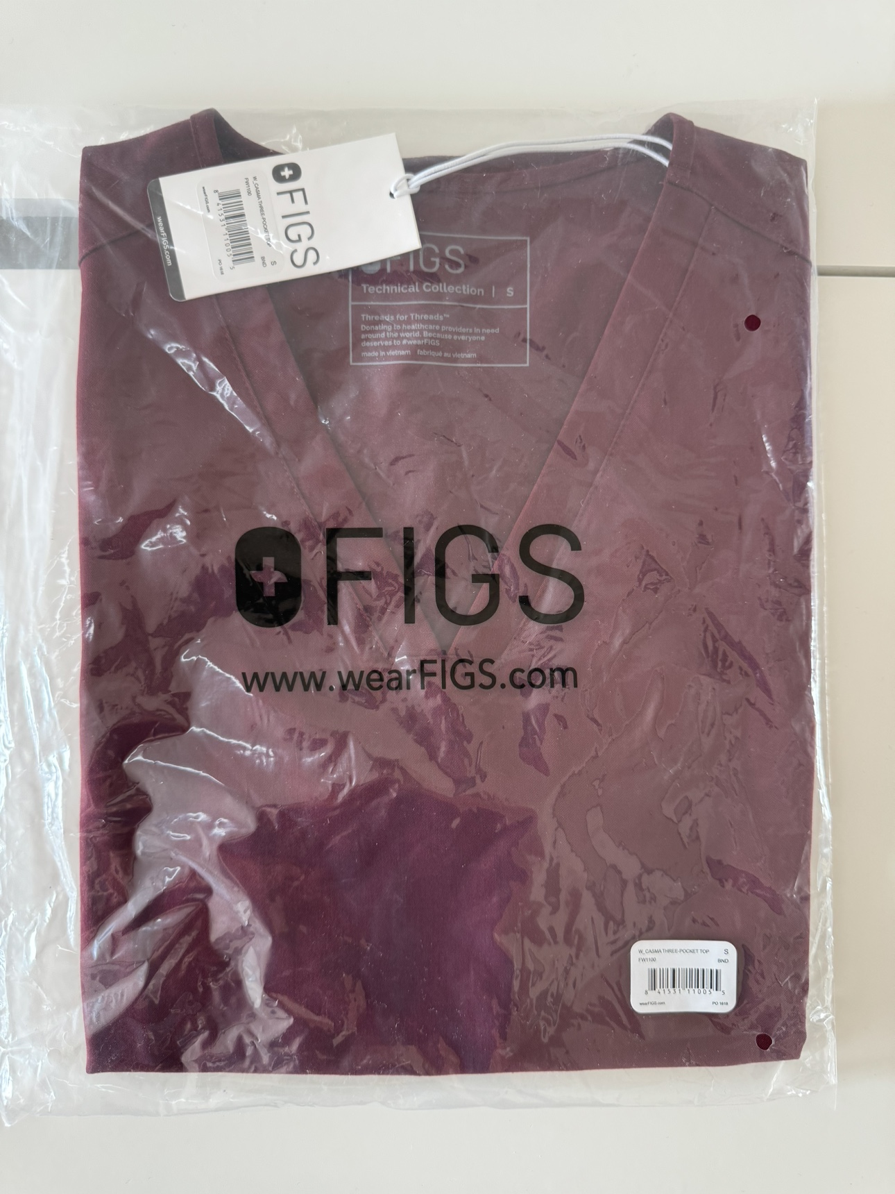 Women’s FIGS Scrub Set - Burgandy - photo 3