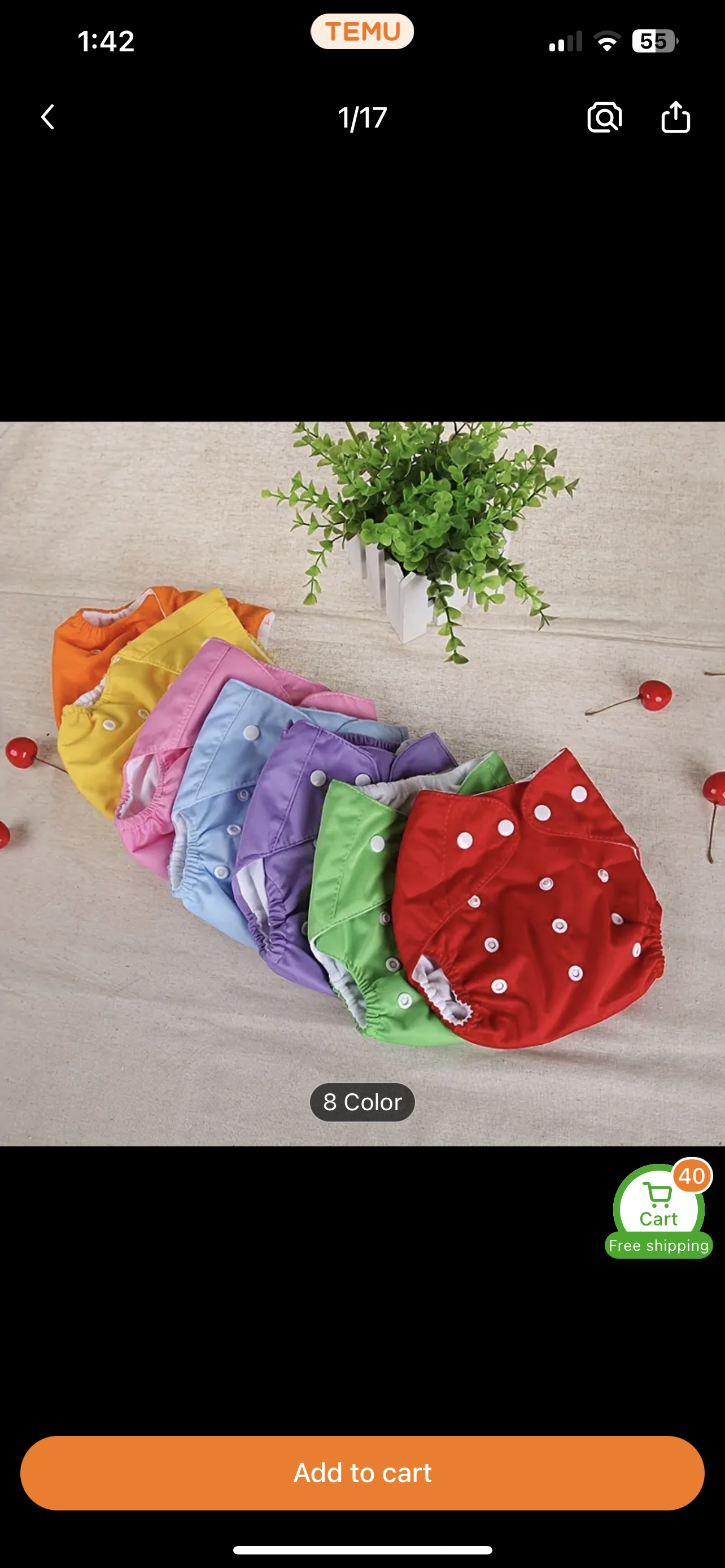 Reusable Baby Cloth Diaper
