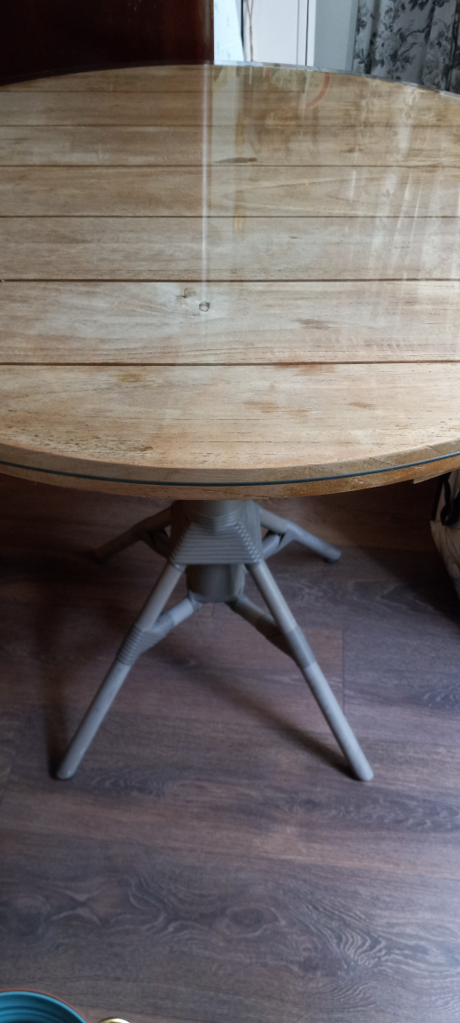 Indoor/outdoor wood & steel table - photo 2