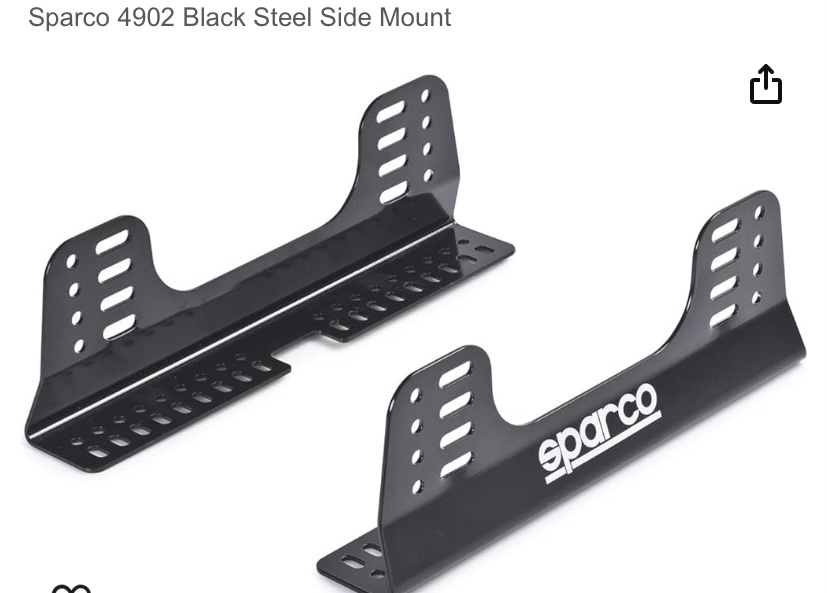 Sparco 4902 universal seat bracket, new with hardware!! - photo 3