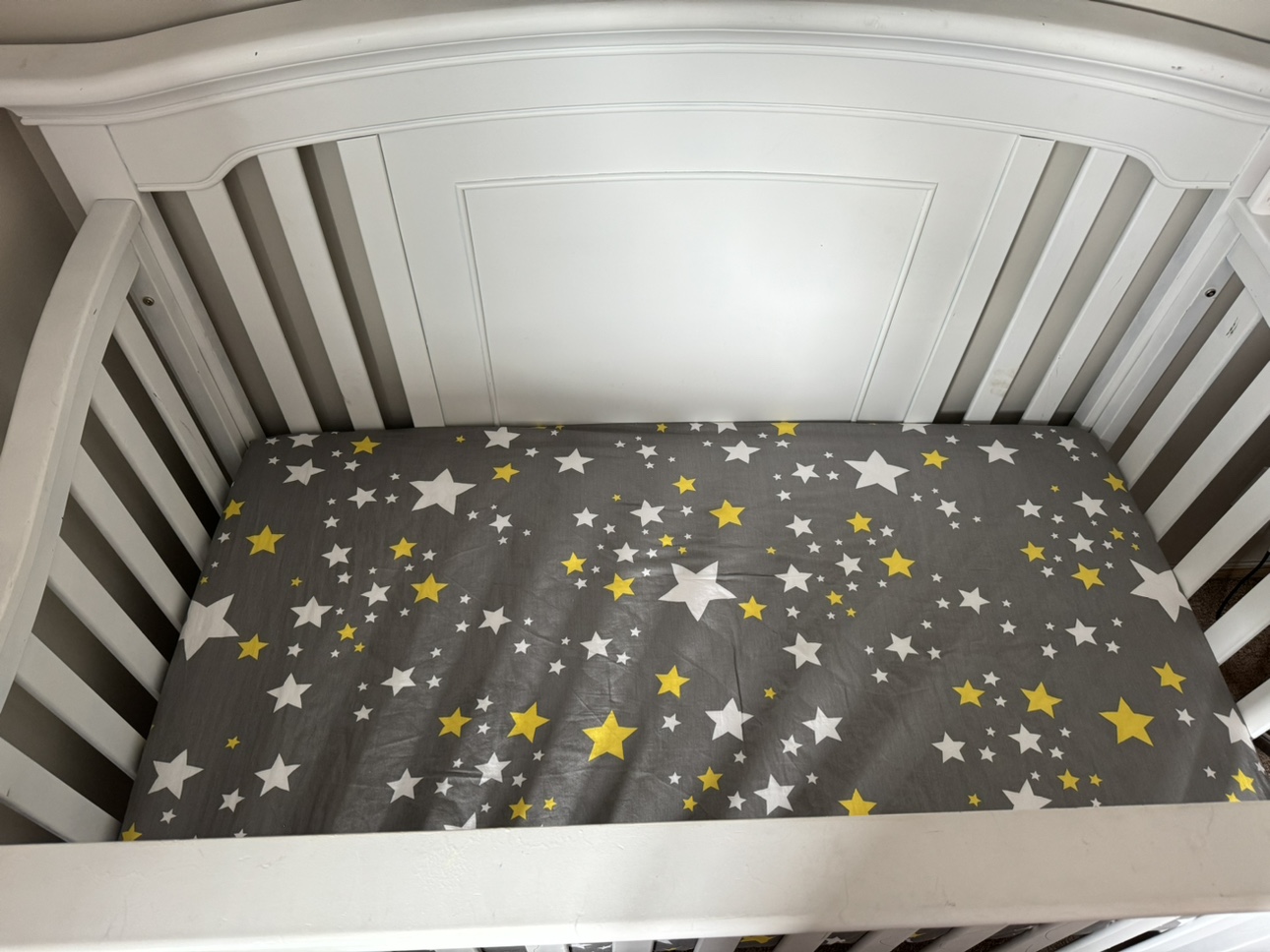 White Baby Crib with mattress