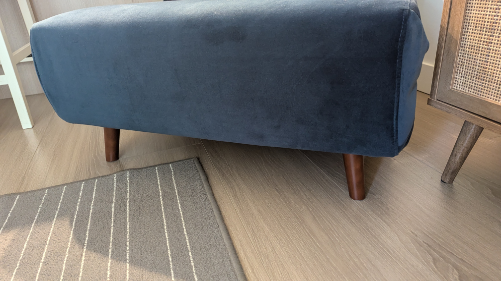 Fold-Out Chair - Una Single Sofa Bed - Navy Blue - Velvet - photo 4