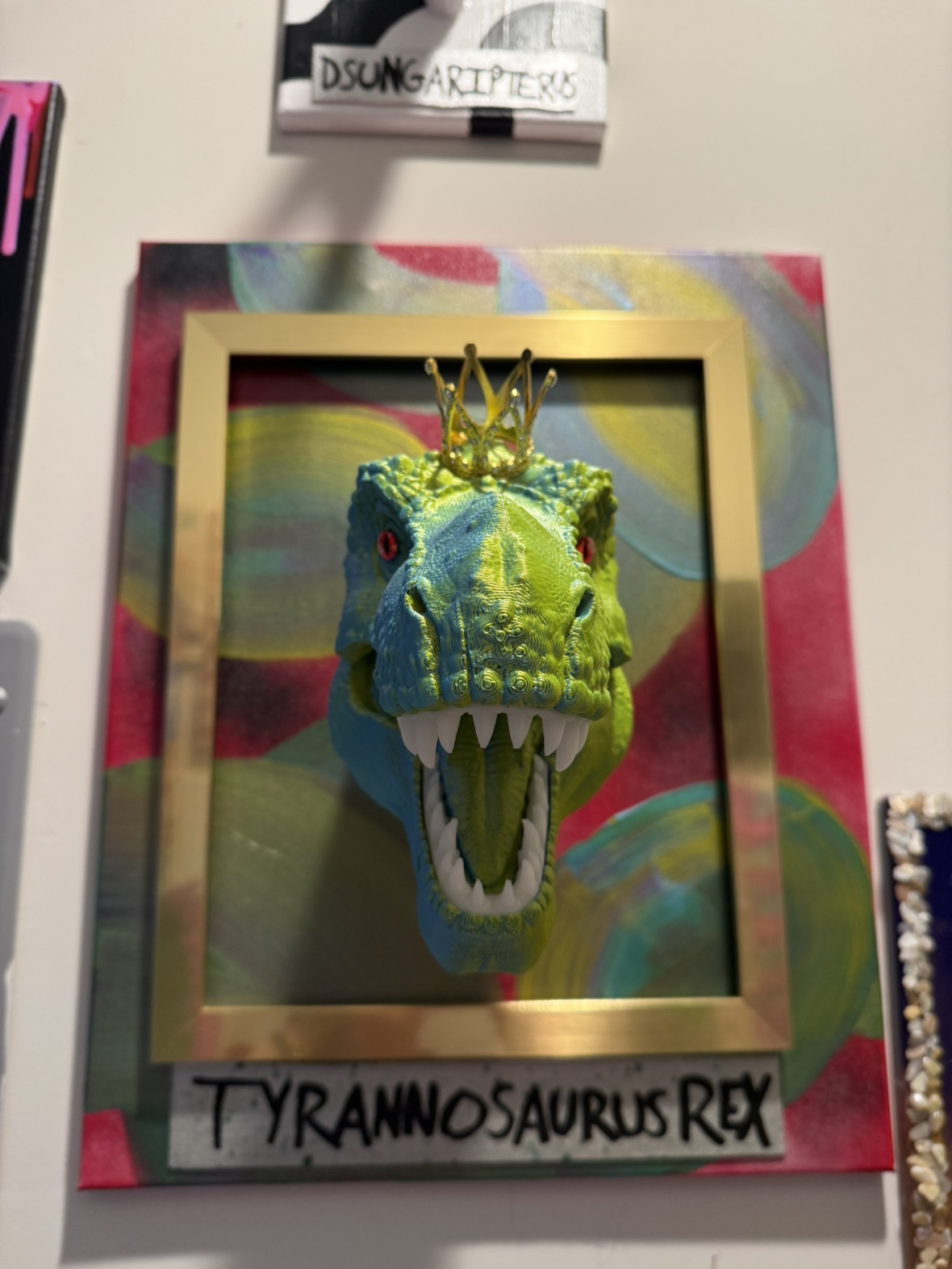 Tyrannosaurus Rex 3D printed bust wall art - photo 2