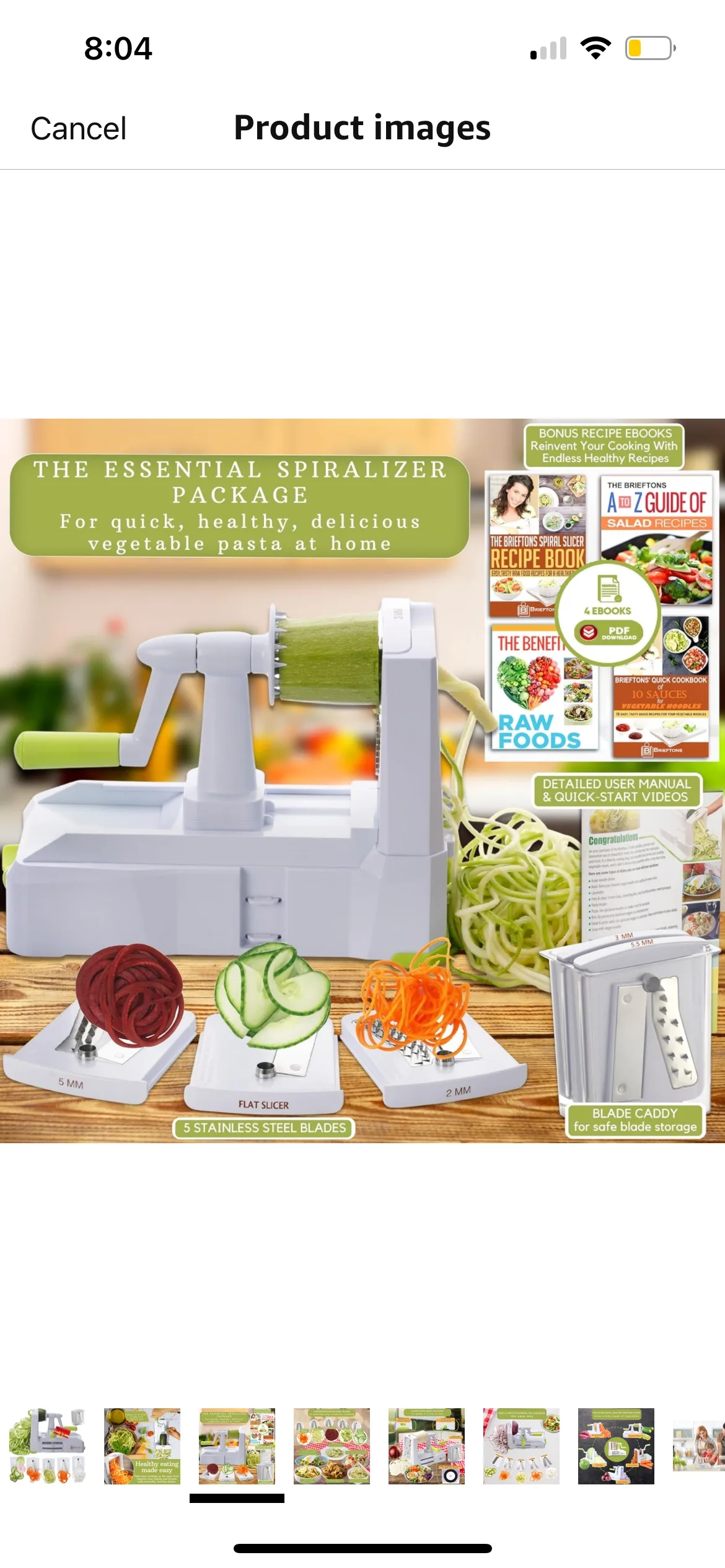 Brieftons 5-Blade Vegetable Spiralizer: Strongest Spiral Slicer image indicator(8)