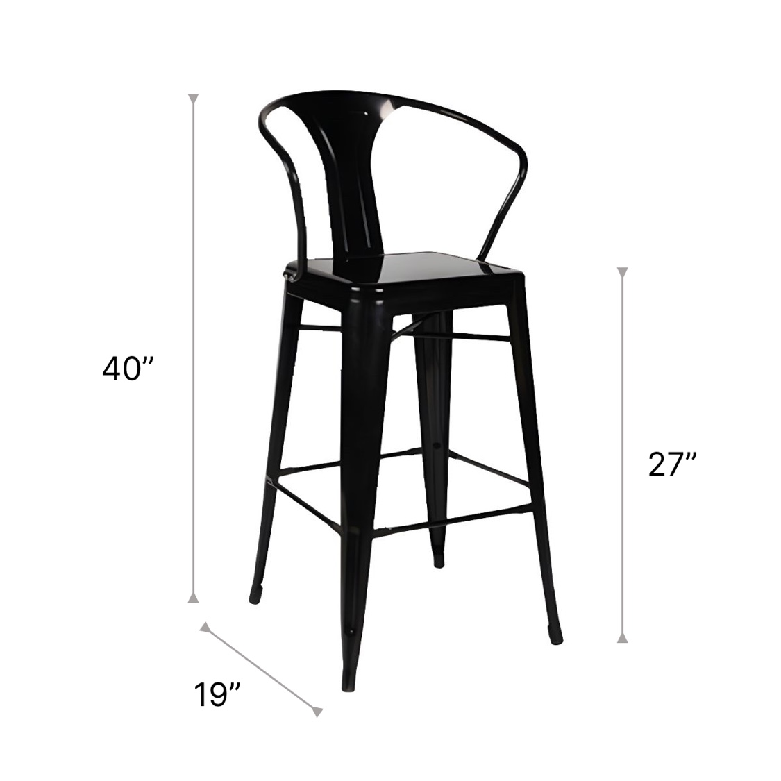 👉 MOVING SALE - All 4 Black Metal Bar Stools for $70! - photo 2