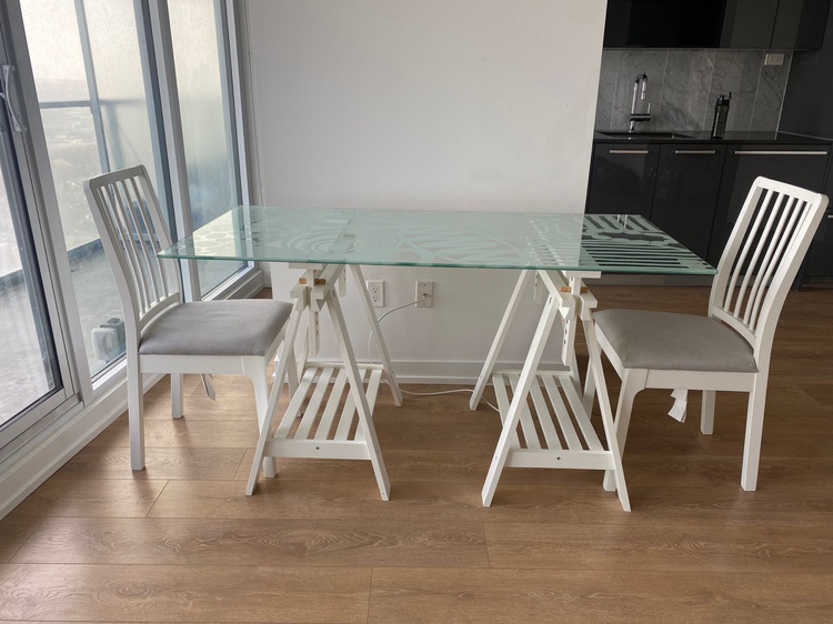 Dining table  without chairs.