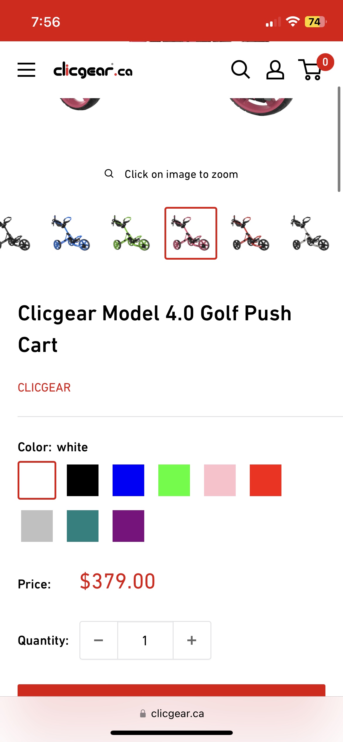 Clicgear Model 4 Push Cart - photo 4
