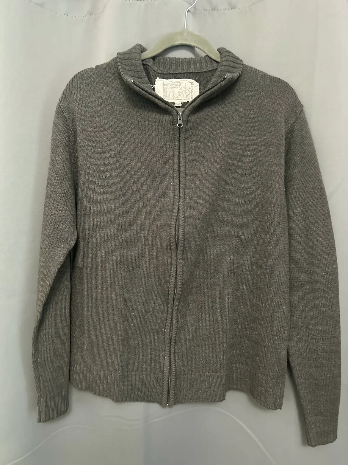 Grey Zip Up Sweater thumbnail