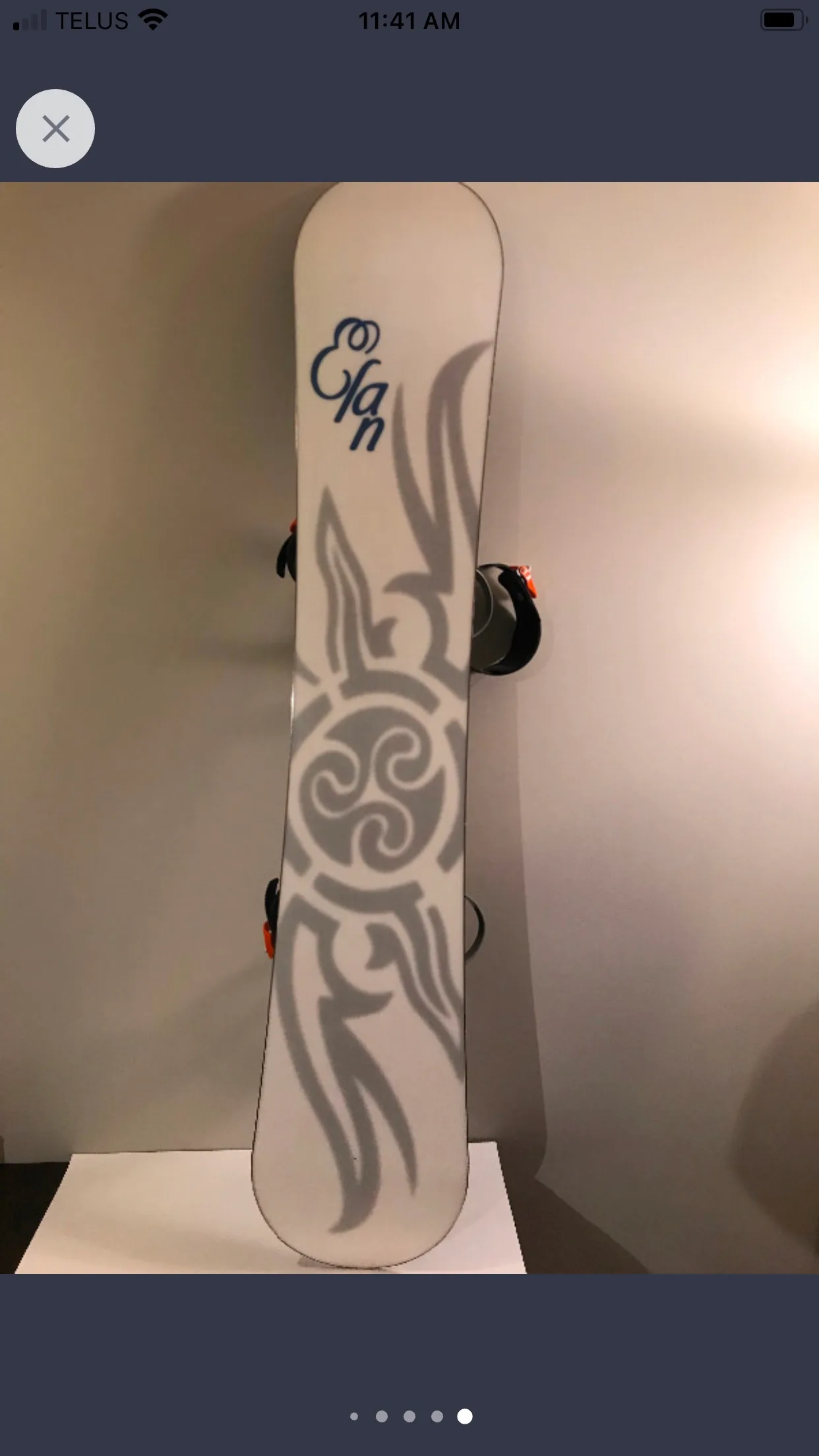 Mens  Snowboard with Bindings. Good condition image indicator(5)