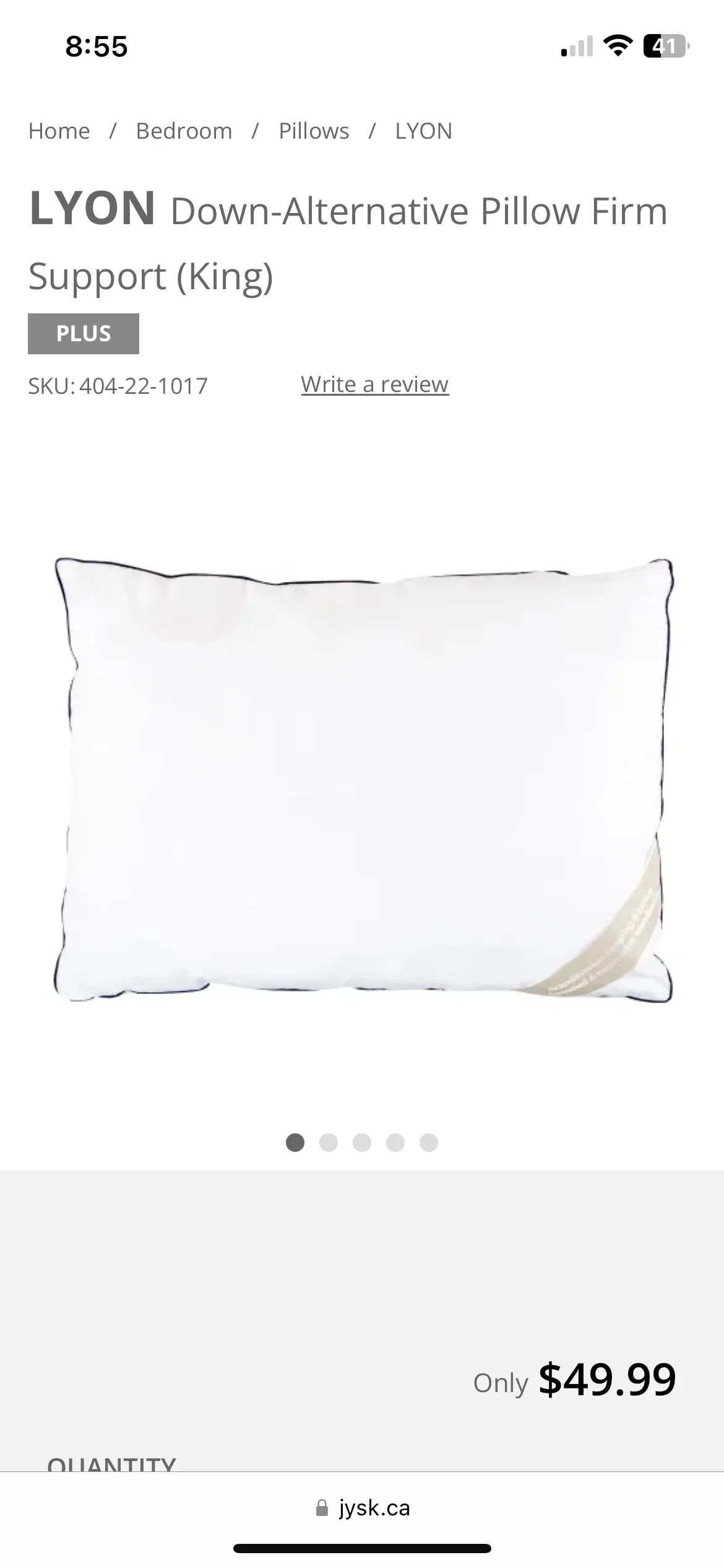 King Size Pillow (New!) thumbnail