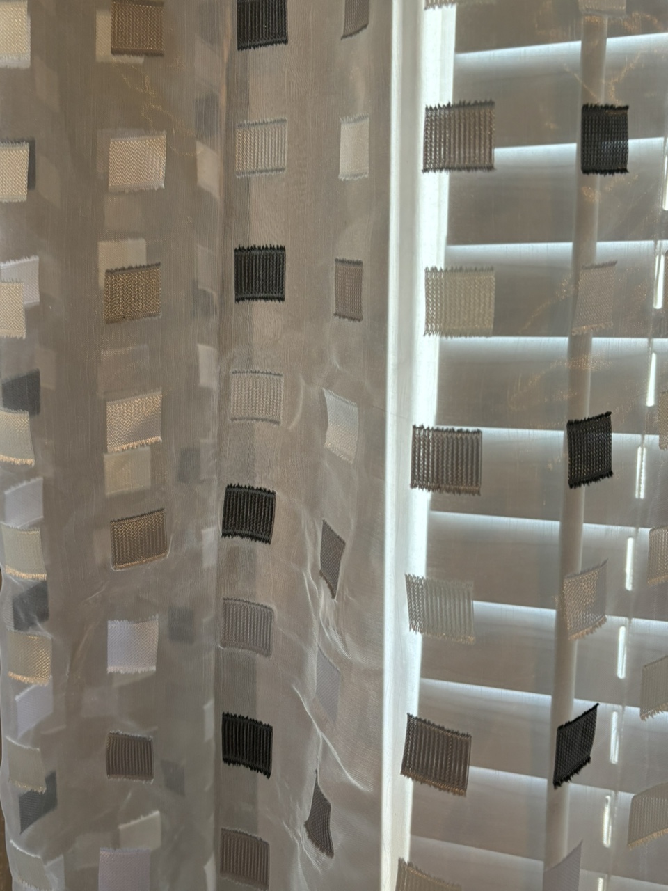 Sheer Geometric Pattern Curtains