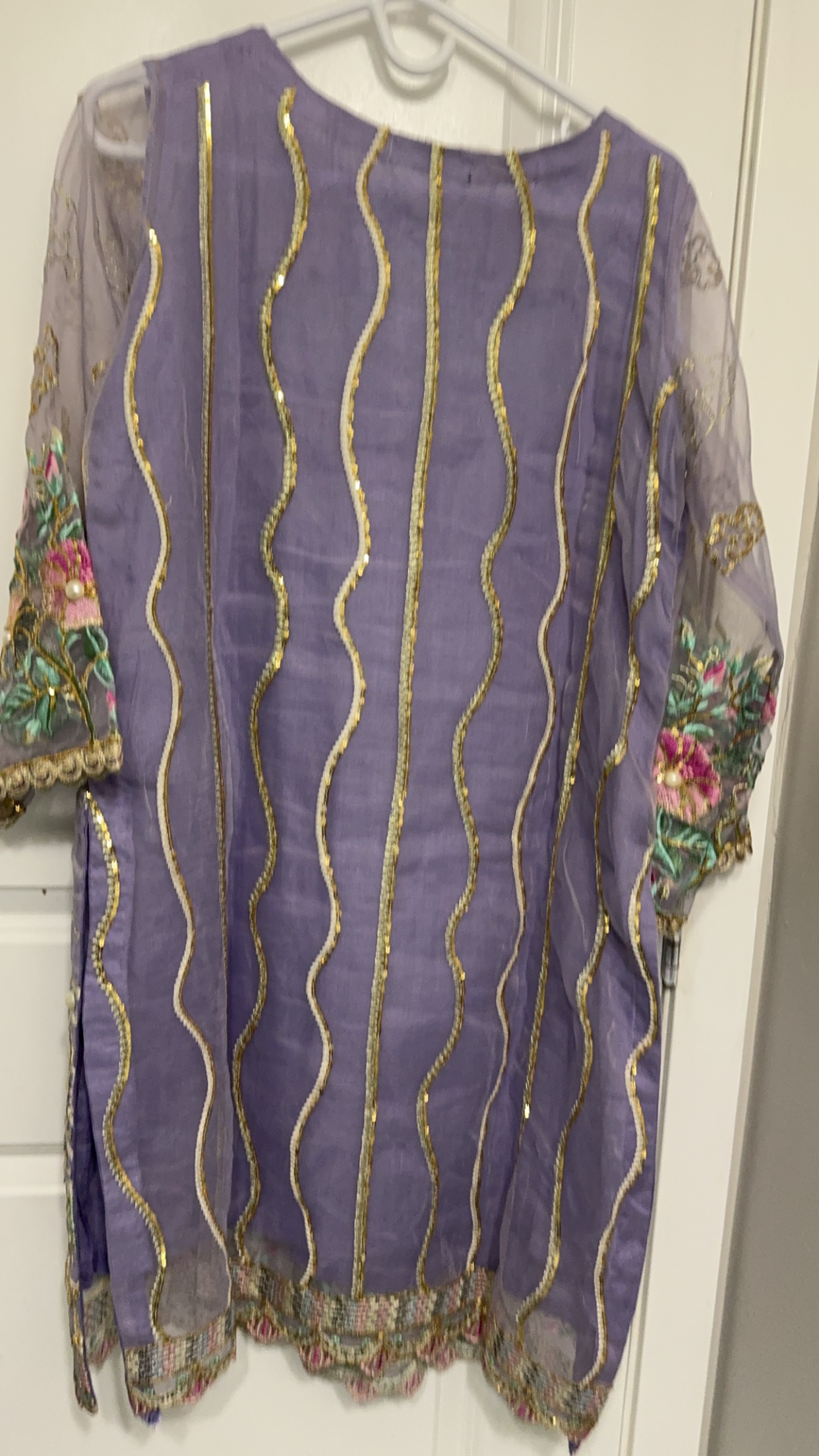 Purple Embroidered Three-Piece Suit - photo 2