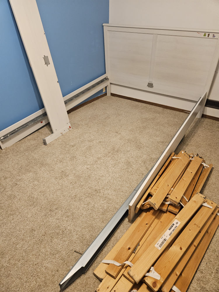 🧡IKEA  double Aspelund bed frame