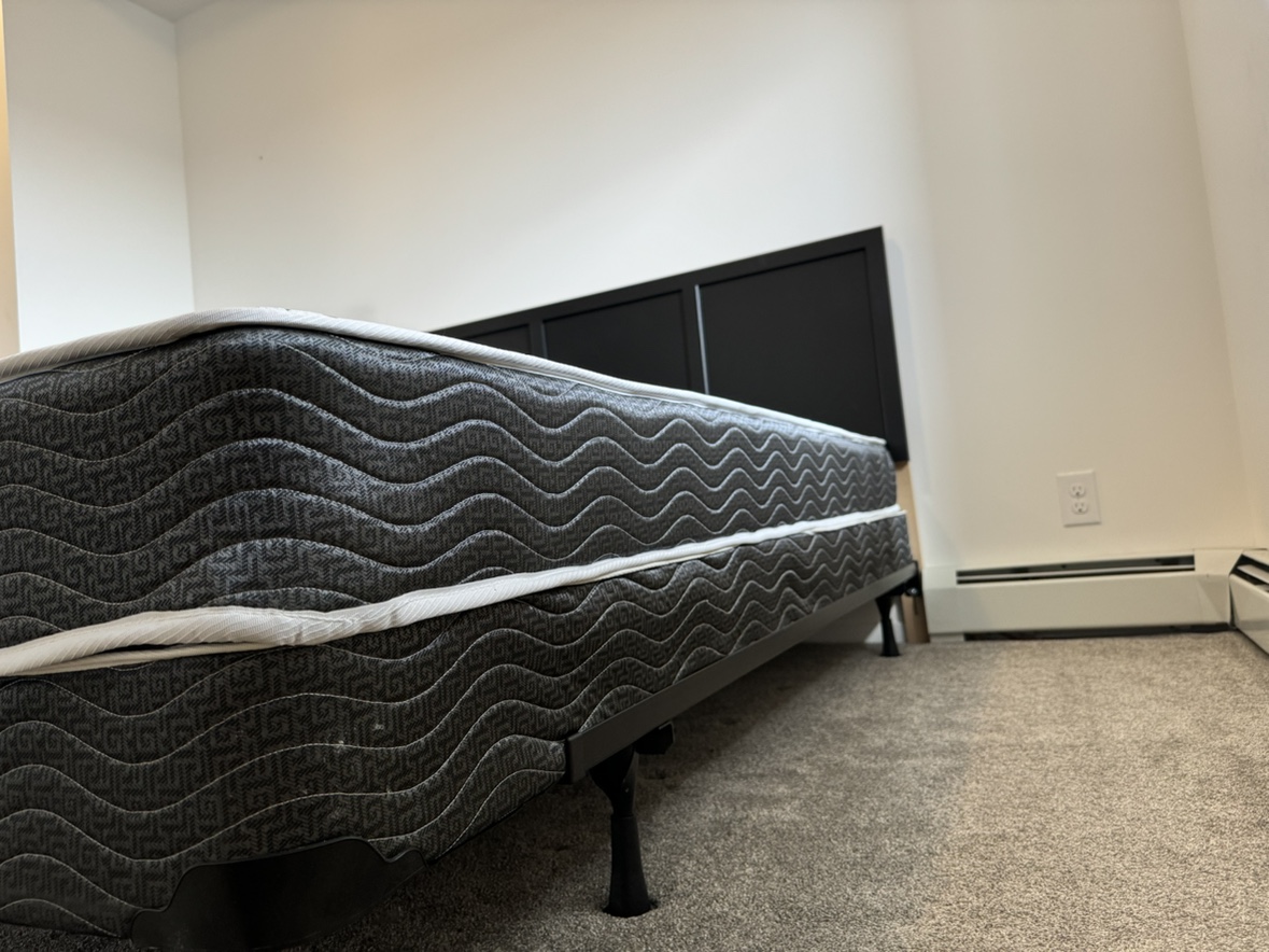 Queen-Sized Bed Frame with Headboard & mattress - photo 2