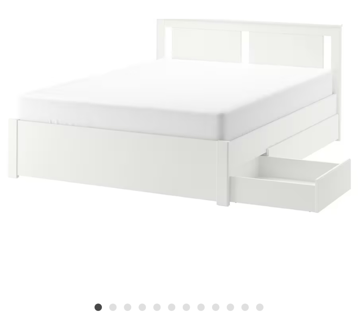 Queen White Bed Frame - photo 2