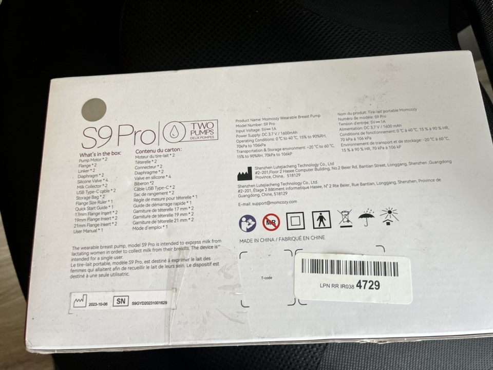 Brand New Momcozy S9 Pro Wearable Breast Pump - photo 5