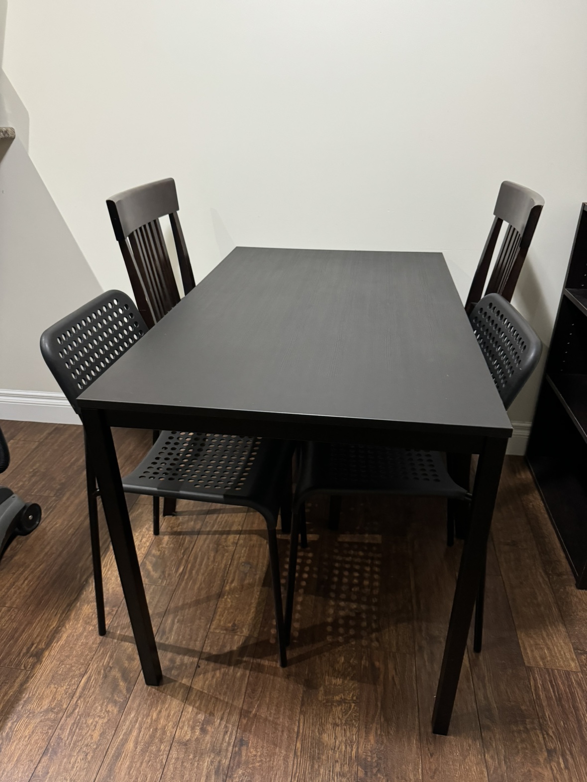 Black Dining Table and Chairs Set - photo 3