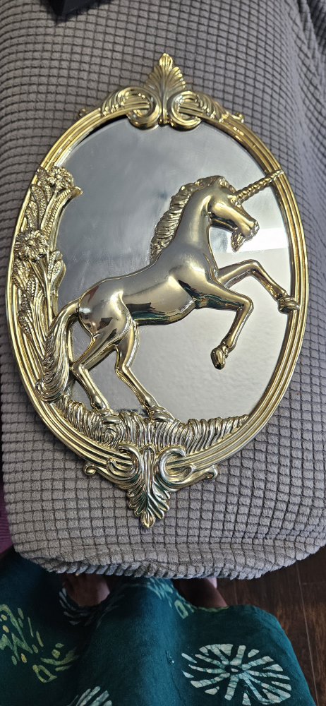 Gold Unicorn Mirror