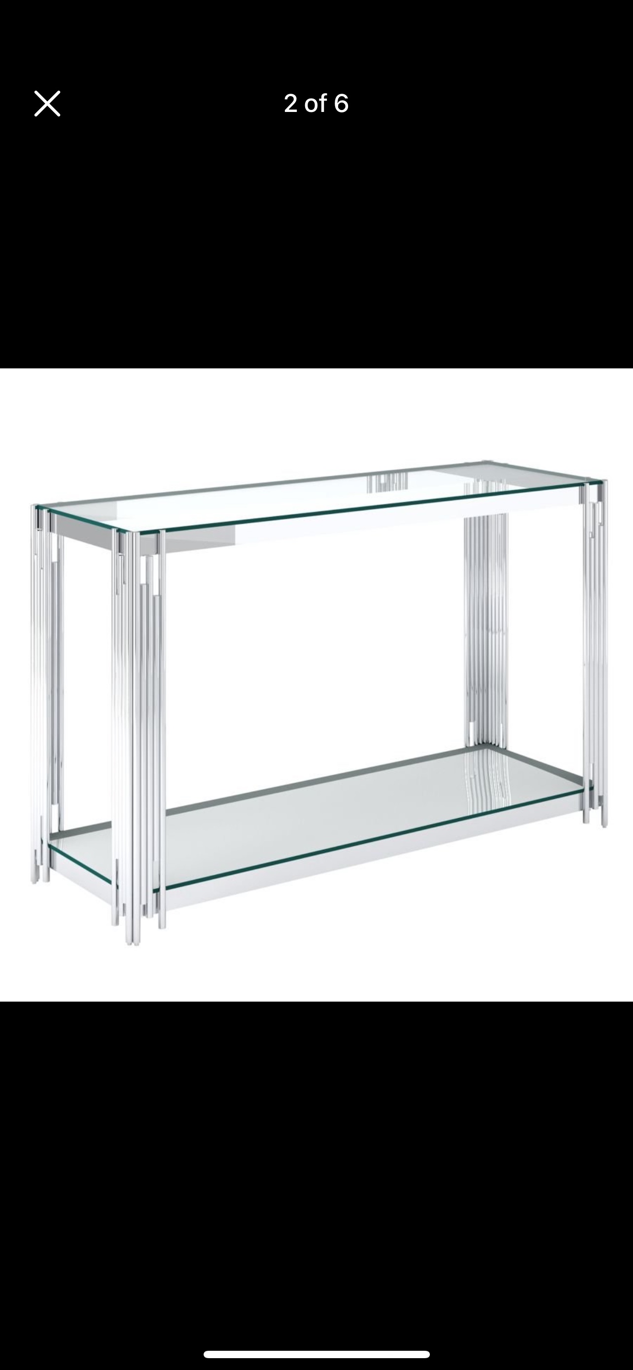Glass and Chrome Coffee Table - photo 4