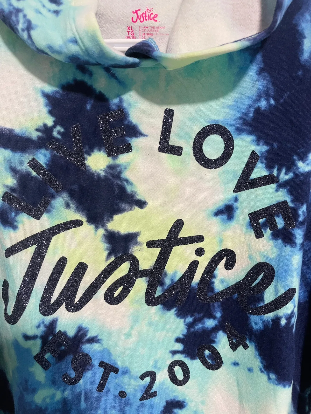 Justice Tie Dye Hoodie image indicator(4)