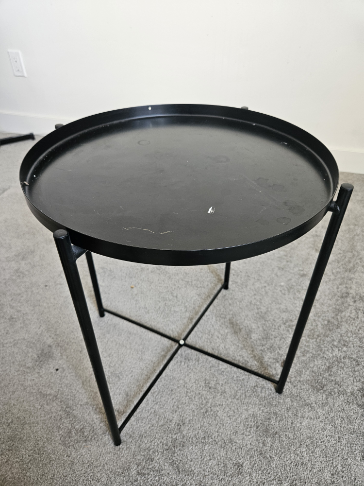 Black Round Side Table - photo 2
