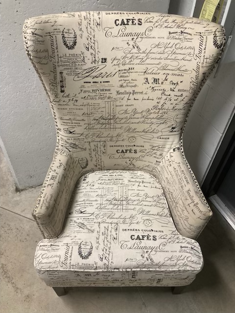 French script high back Accent Chair - photo 2