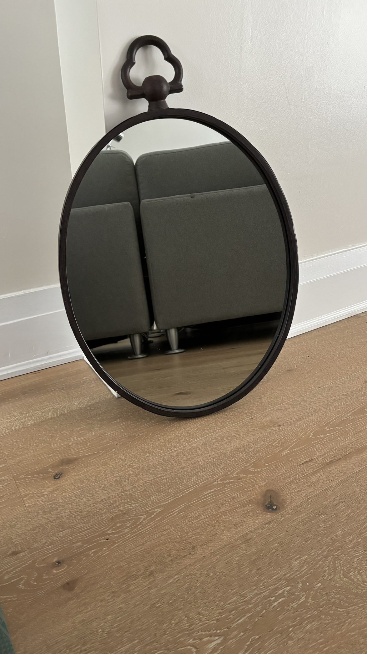Oval Mirror with Decorative Handle - photo 2