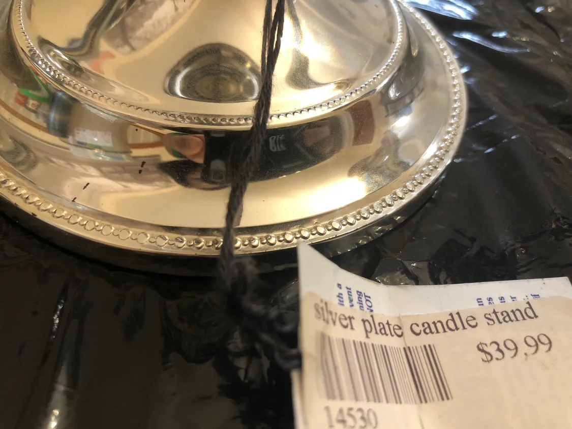 Silver Plate Candle Stand image indicator(2)