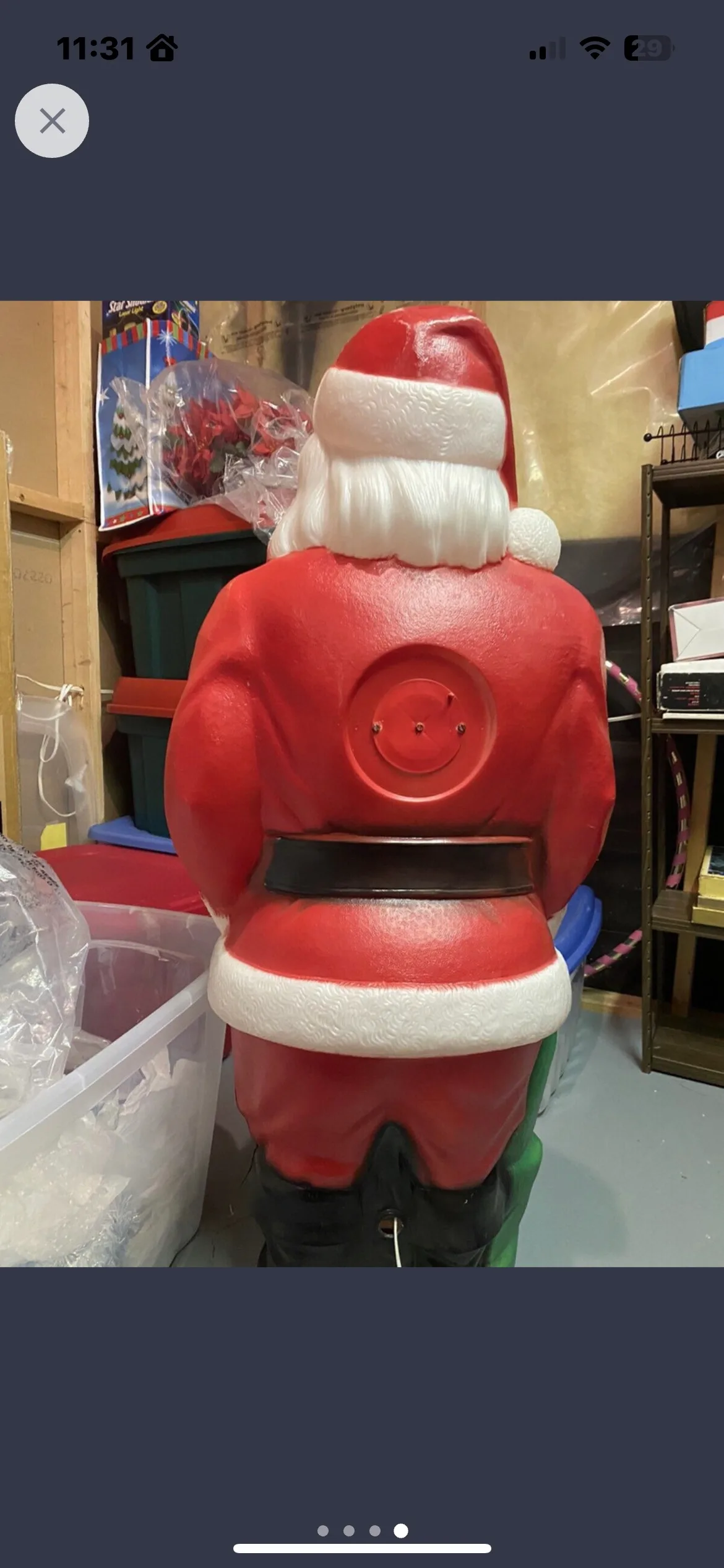 Vintage Blow Mold Santa image indicator(4)
