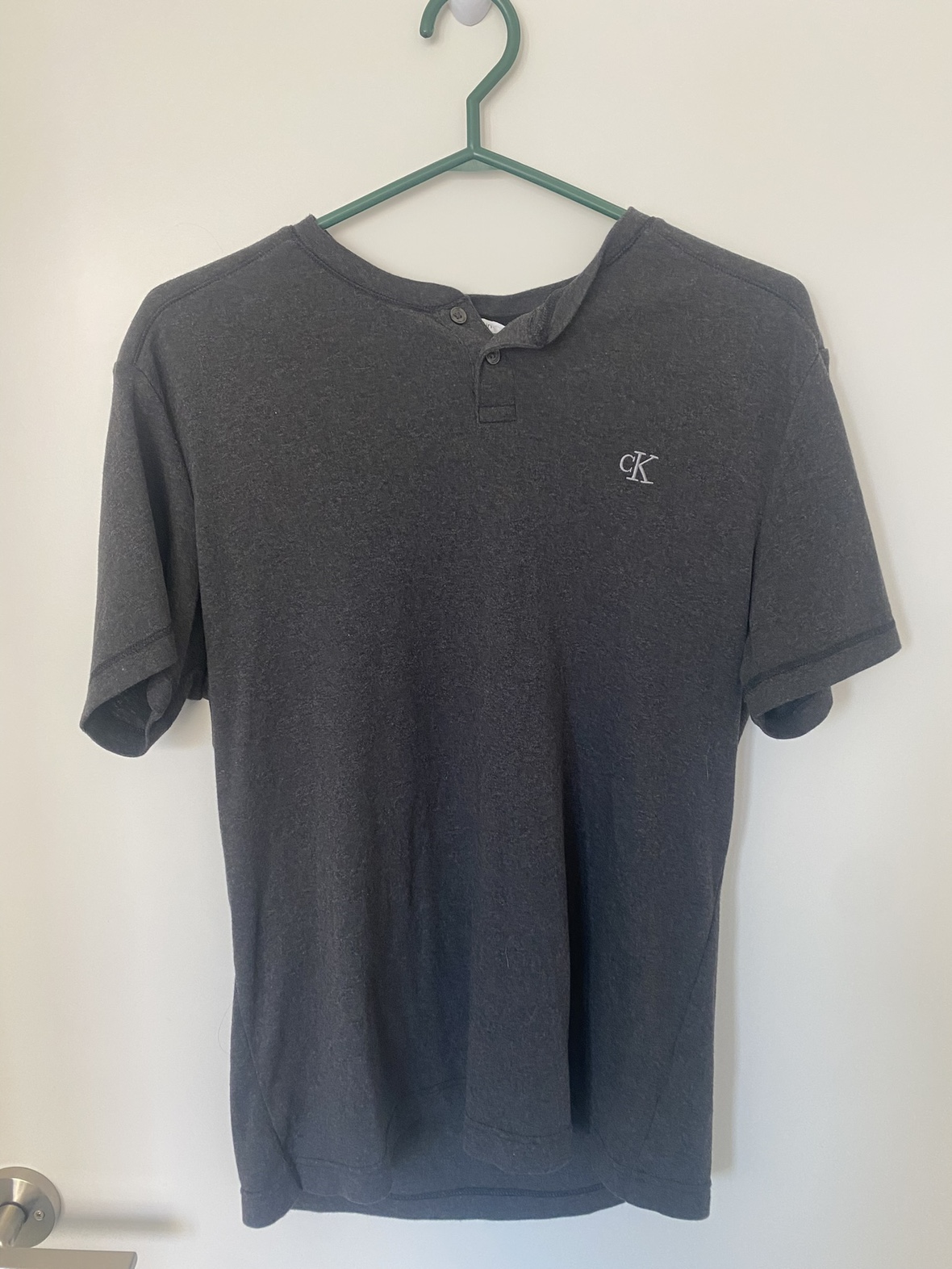 Calvin Klein Button Collared T-Shirt (M)