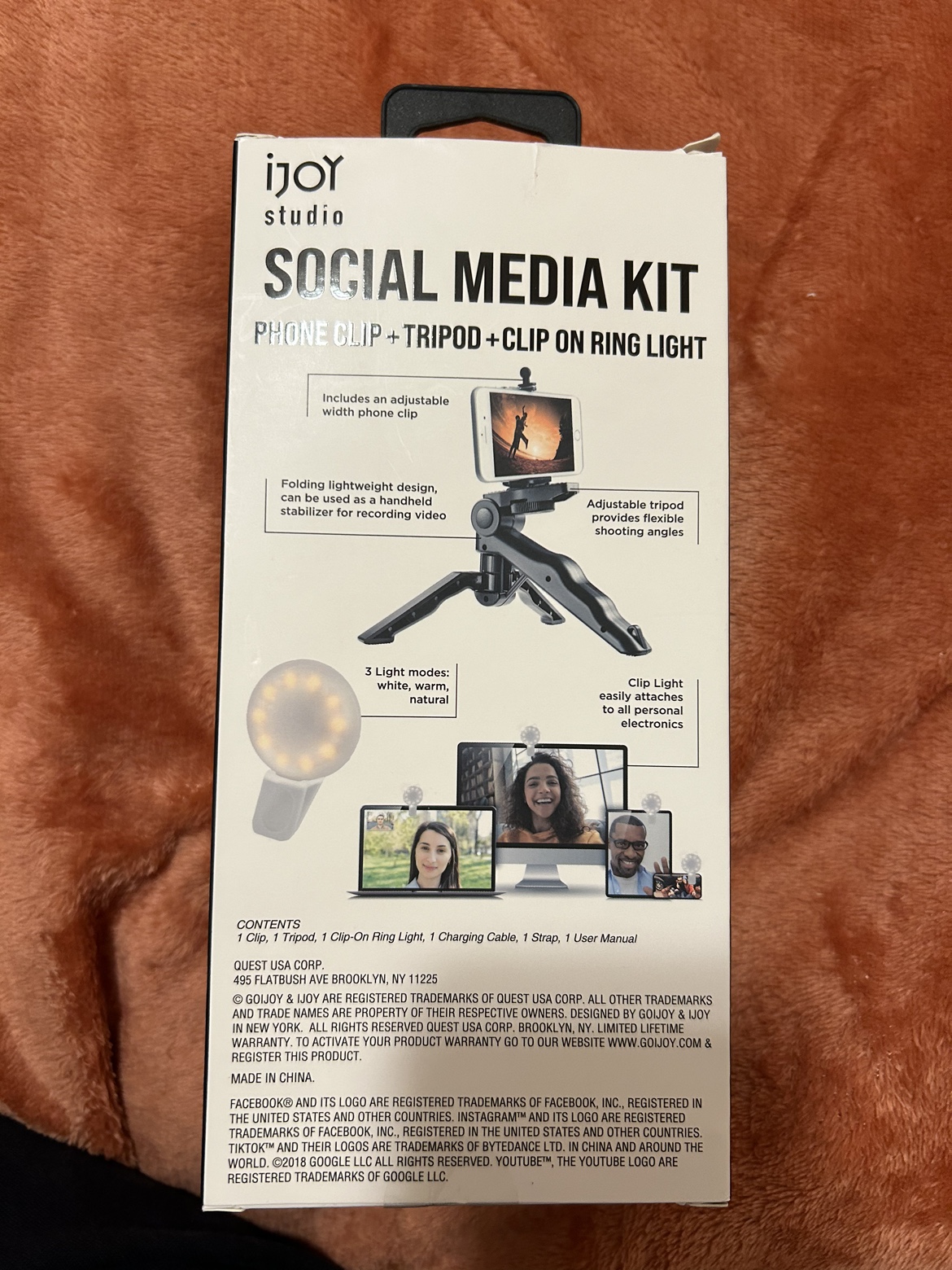 Camera phone tripod + phone clip + ring light - photo 2