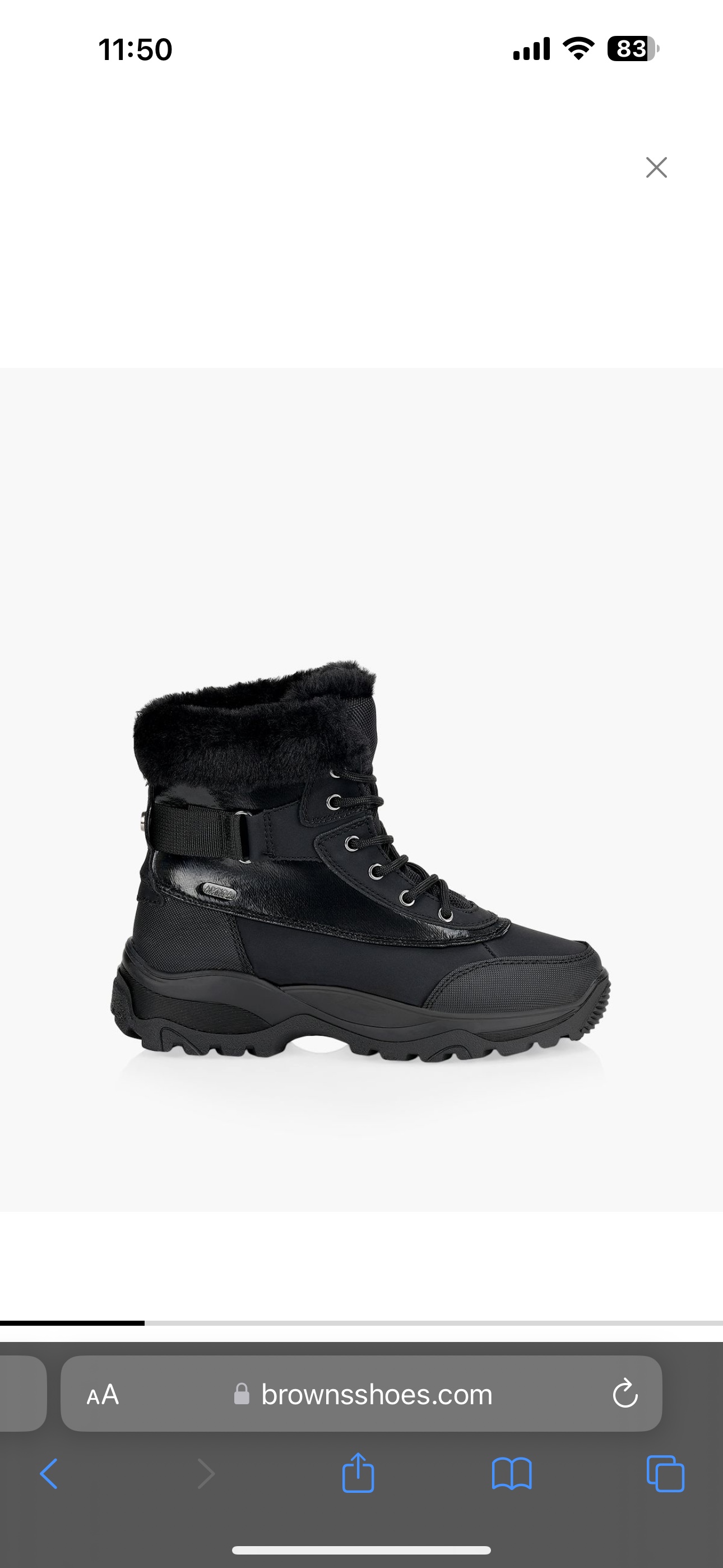 Artica Black Winter Boots with Fur Trim