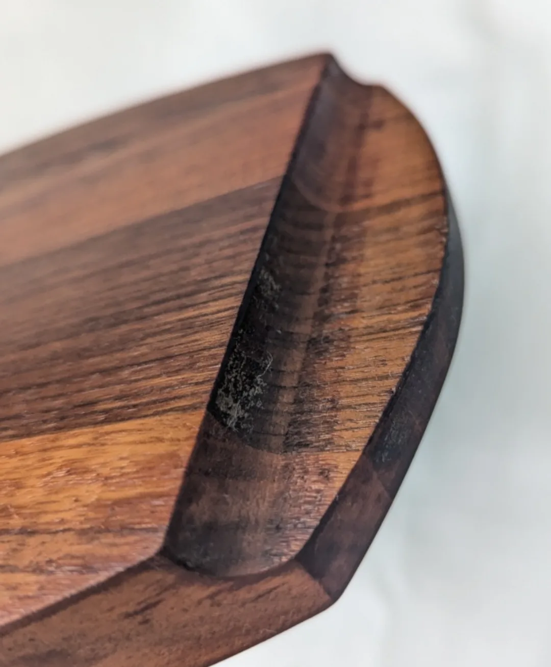 Vintage mid-century modern teak wooden tray image indicator(3)