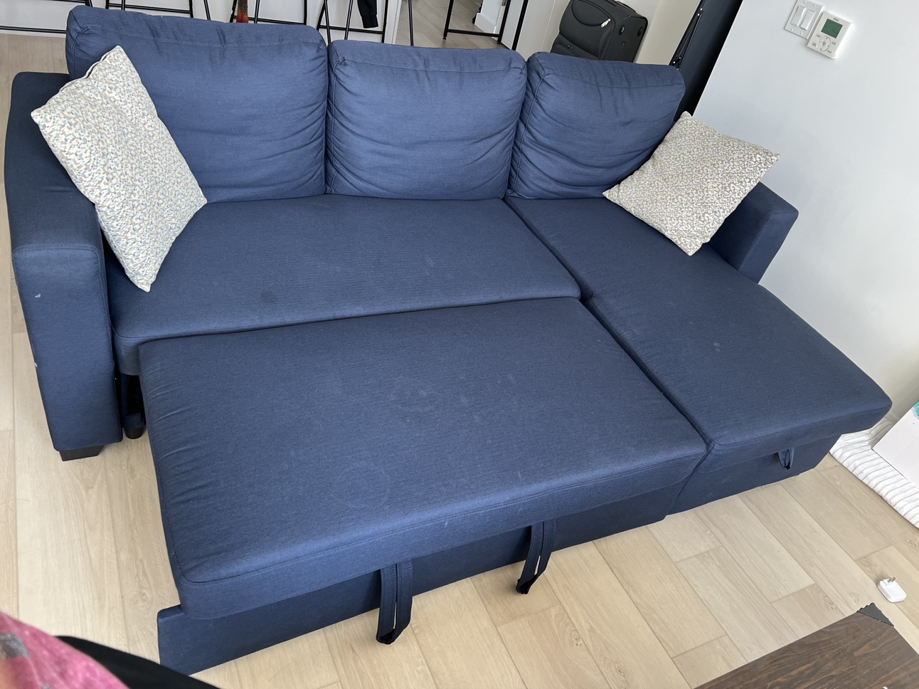 Reversible L-Shaped Sectional Sofa Bed - photo 2
