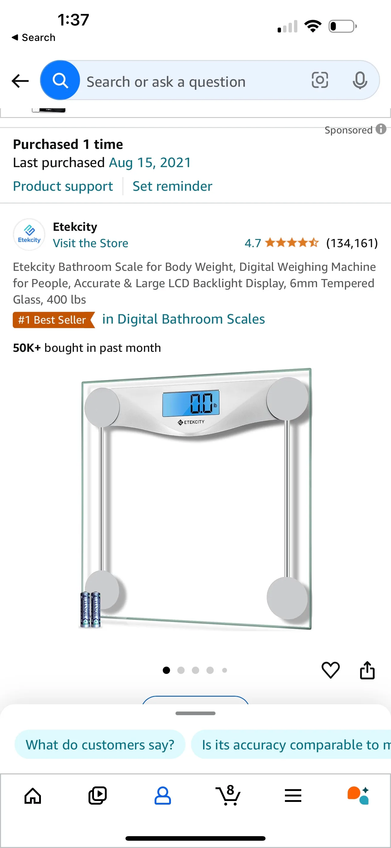 Etekcity Digital Bathroom Scale thumbnail