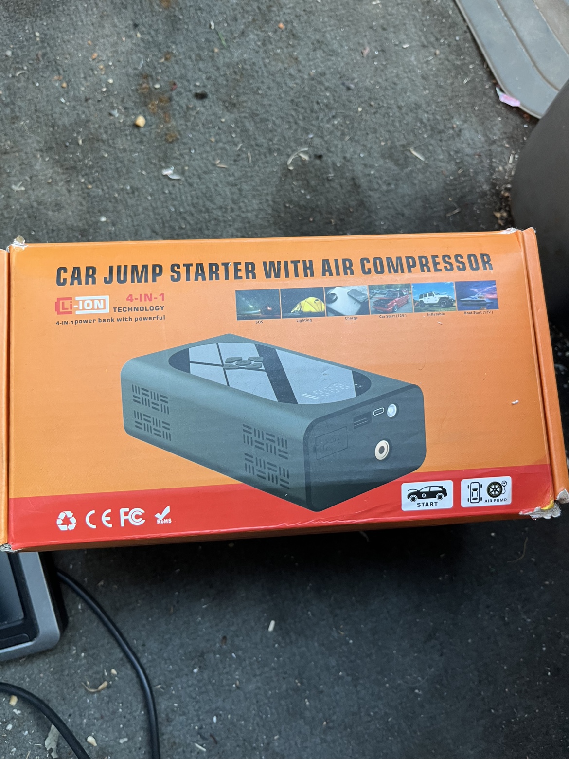 Car Jump Starter With Air Compressor