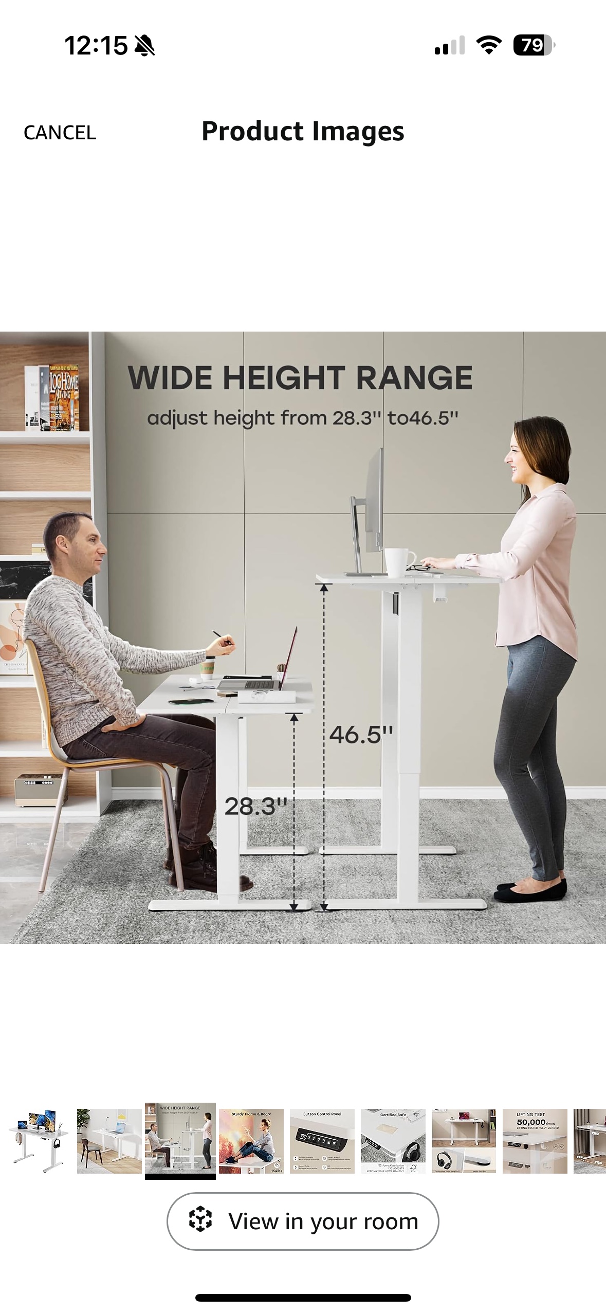 White Electric Standing Desk - photo 4