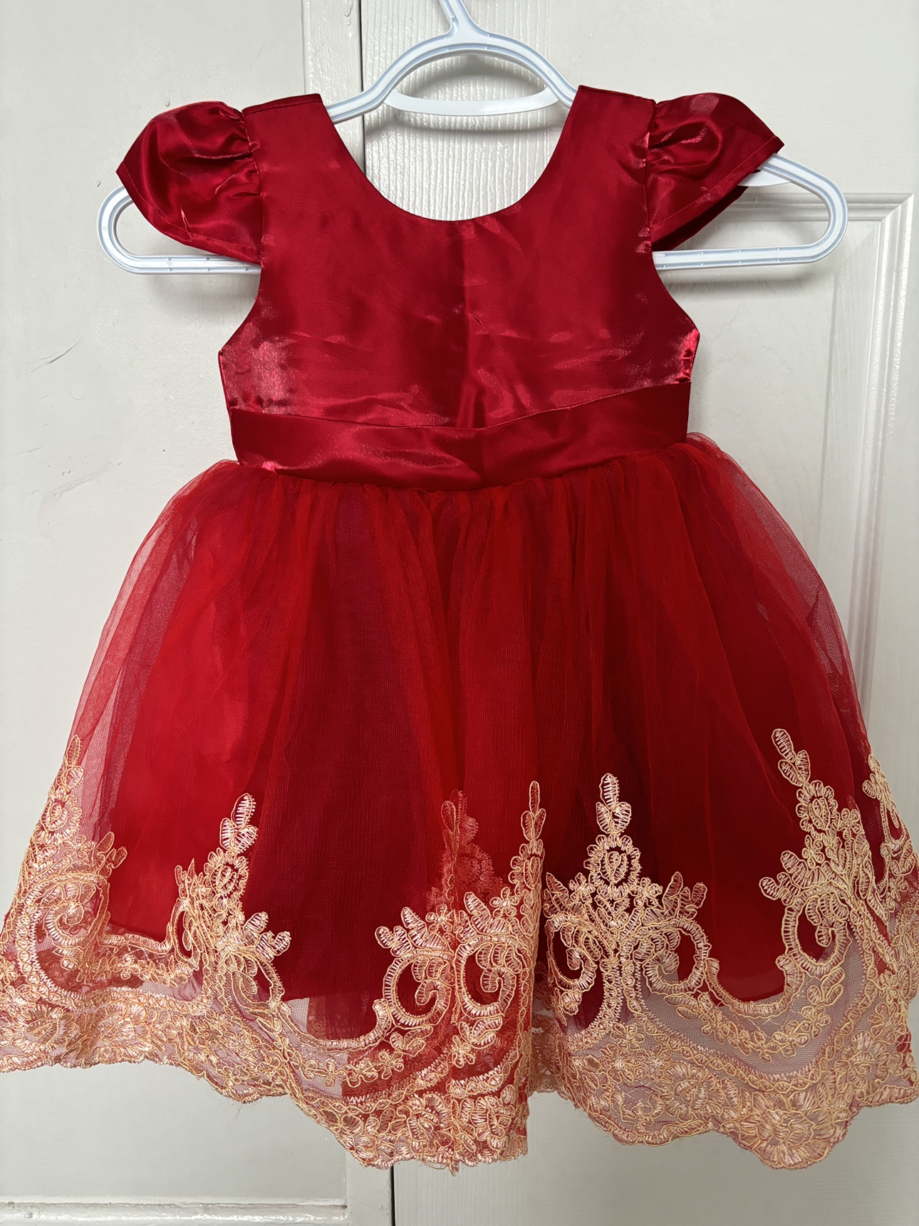 Red and Gold Baby Girl Dress