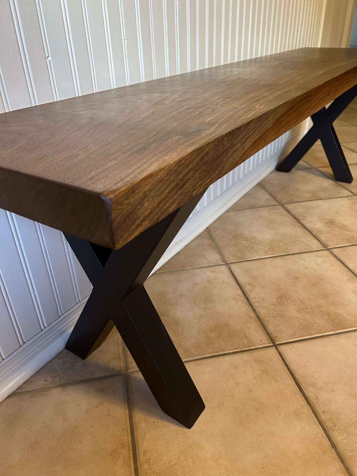 Black Walnut live edge bench - photo 2