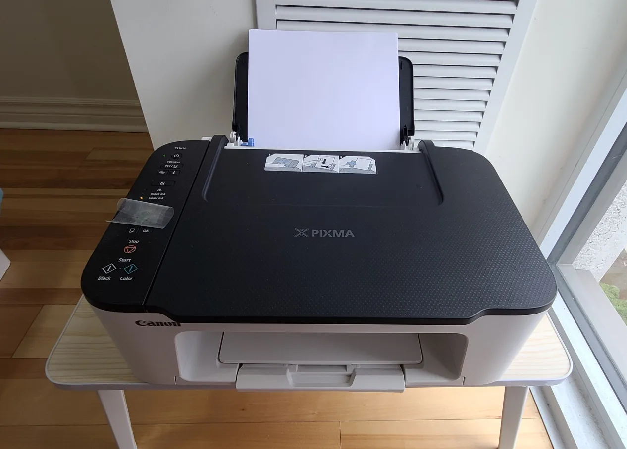 Lap table + Canon TS3420 Wireless printer, scanner, copier image indicator(3)