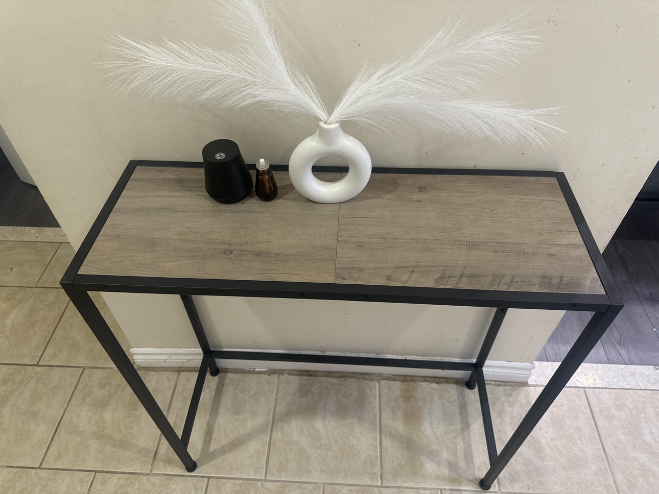 Black Metal Console Table
