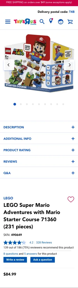 LEGO Super Mario Adventures with Mario Starter Course 71360 image indicator(3)