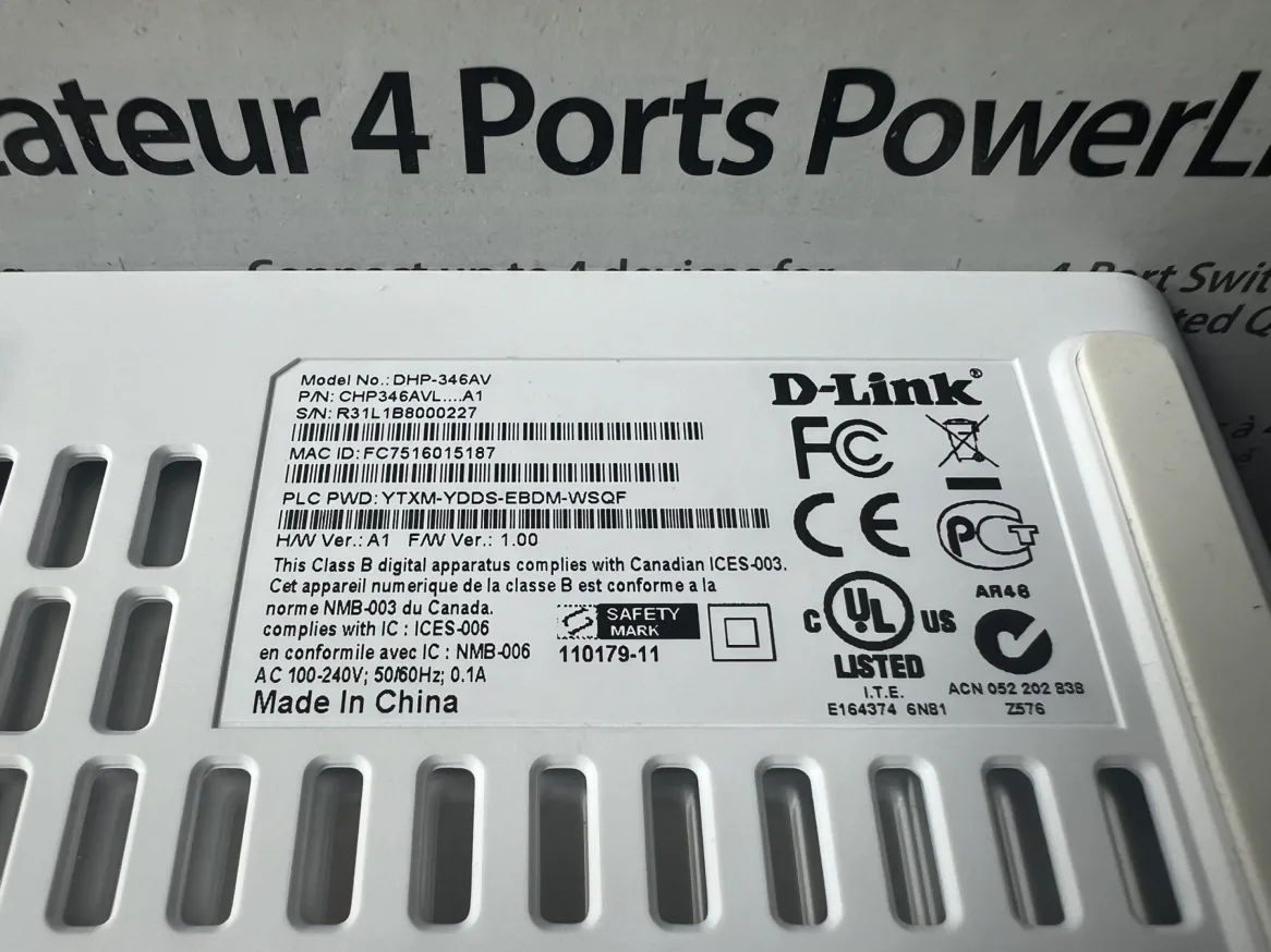 D-link PowerLine AV 4-Port Switch DHP-347AV image indicator(3)