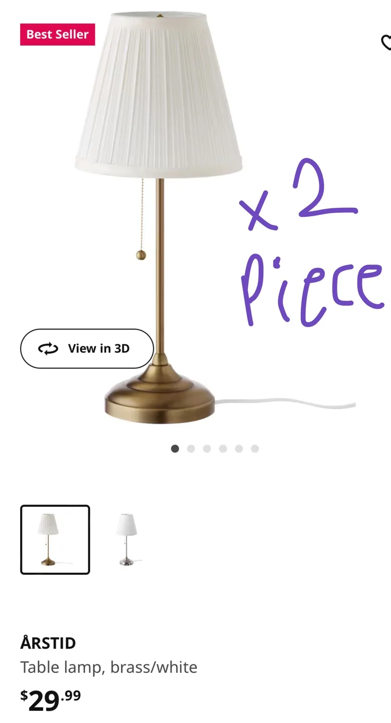IKEA ÄRSTID Table Lamp (set of 3) #moving sale #must go asap image indicator(2)