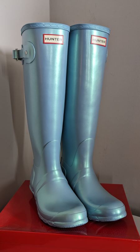 Hunter Nebula Boots - Baby Blue Size 8