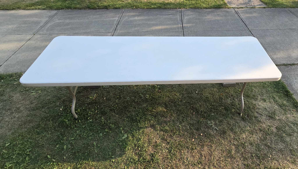 Plastic Table 8' - Great for Parties, Weddings & Events - photo 2
