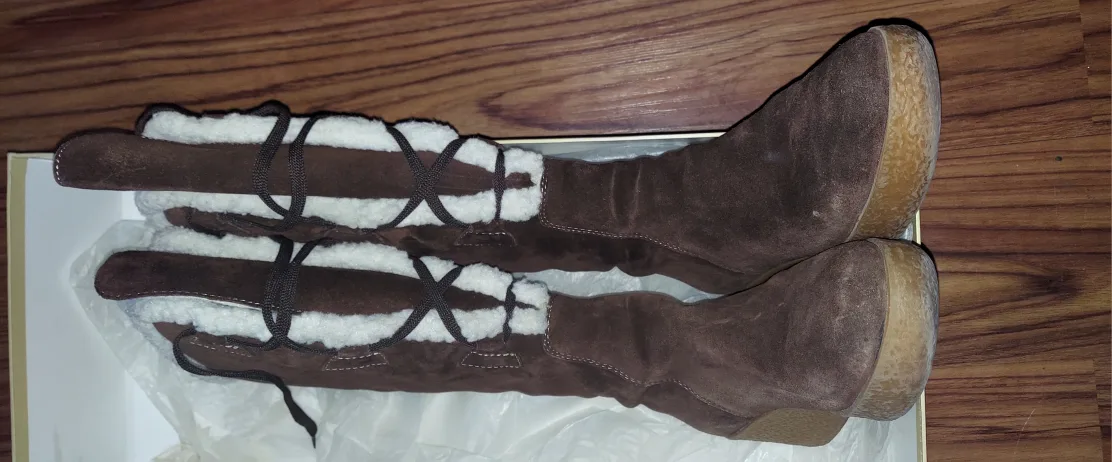 Michael Kors Brown Suede Boots image indicator(3)