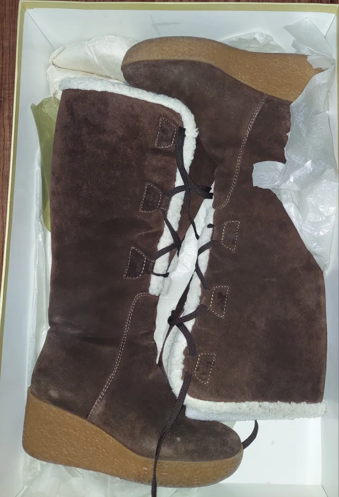Michael Kors Brown Suede Boots image indicator(4)